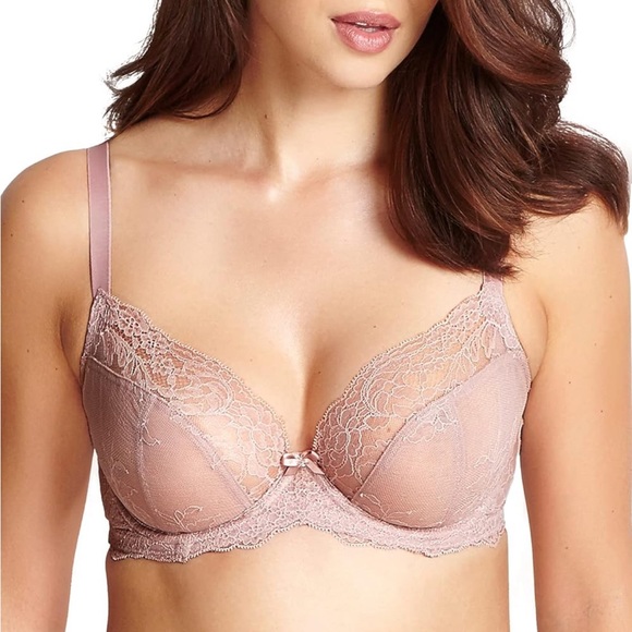 Pananche Ana plunge Bra Size 32FF (UK sizing) Lace Bra Nude; Brand New with Ta… - Picture 6 of 8